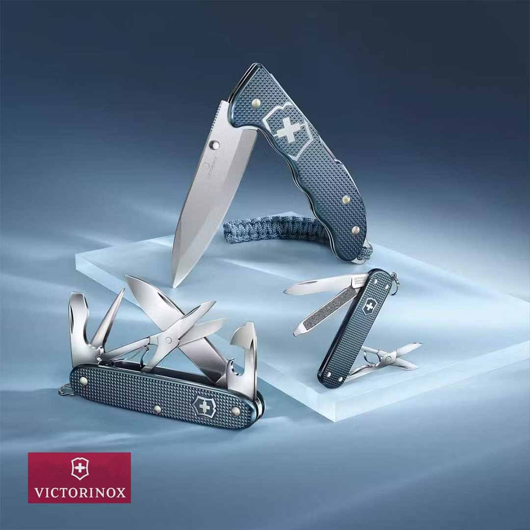 Set completo 3 Victorinox Alox Limited Edition 2026 Glacial Blue