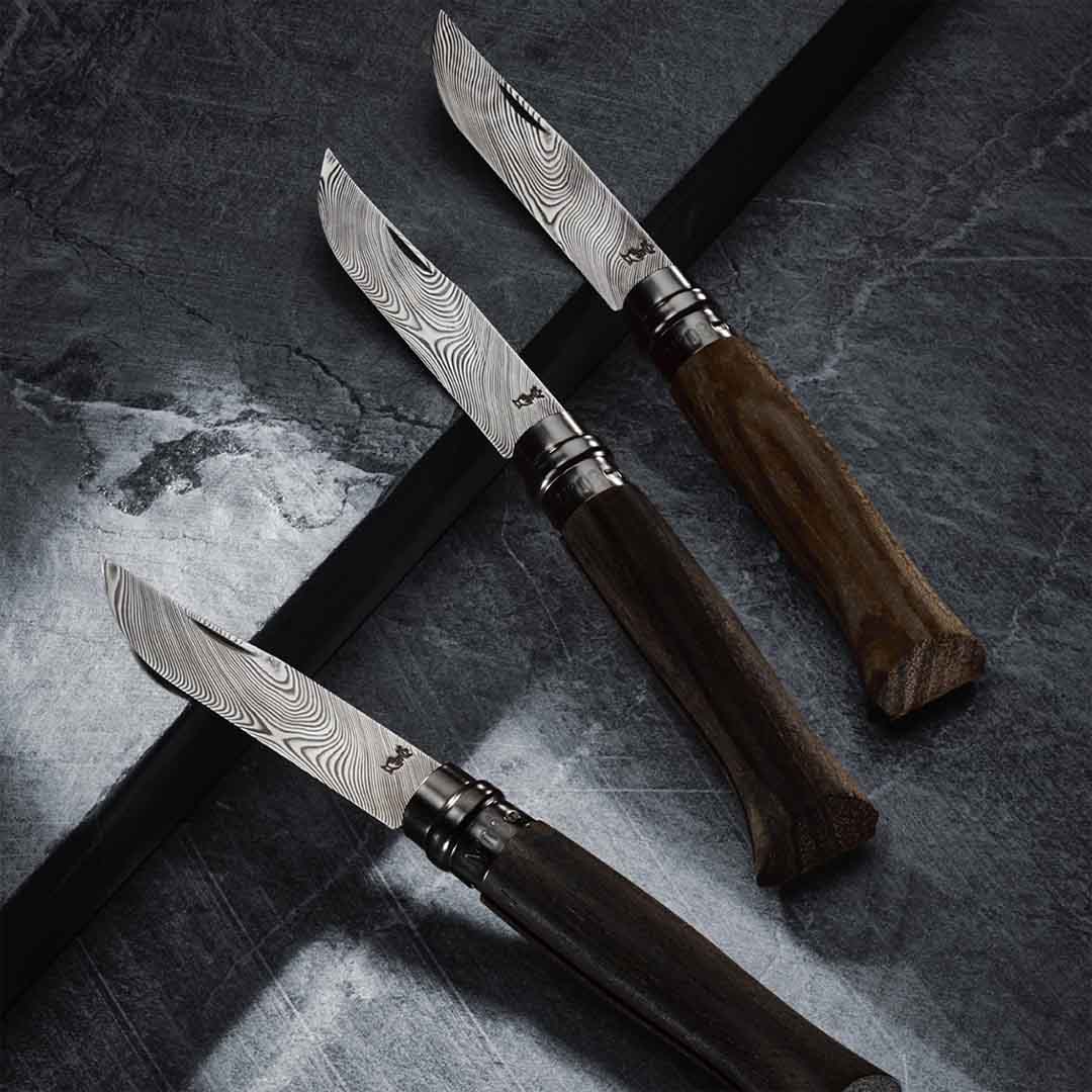 Coltello Opinel N°08 Damas Ziricote in Damasteel