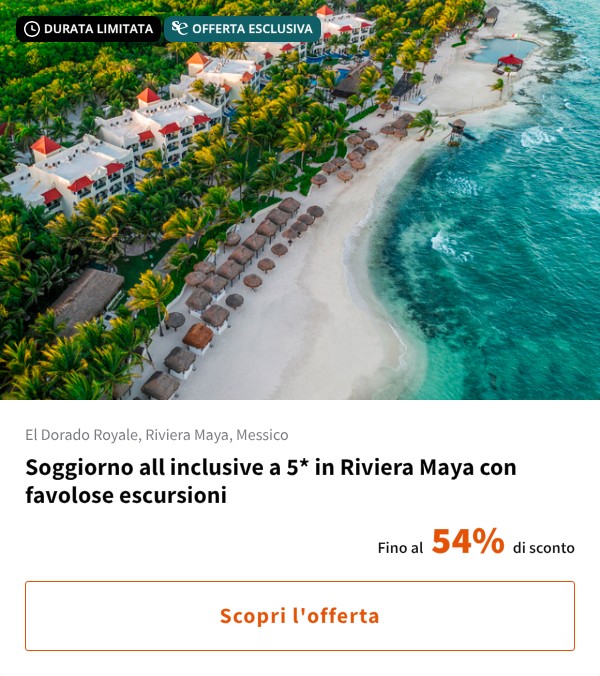 Soggiorno all inclusive a 5* in Riviera Maya con favolose escursioni