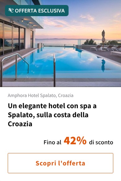 Un elegante hotel con spa a Spalato, sulla costa della Croazia