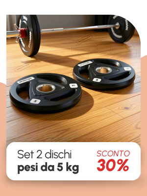 Set 2 dischi pesi 5 kg