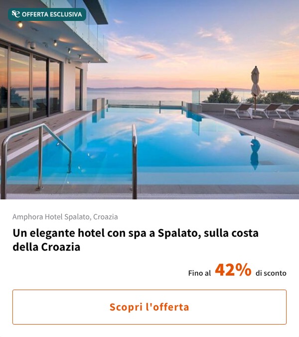 Un elegante hotel con spa a Spalato, sulla costa della Croazia