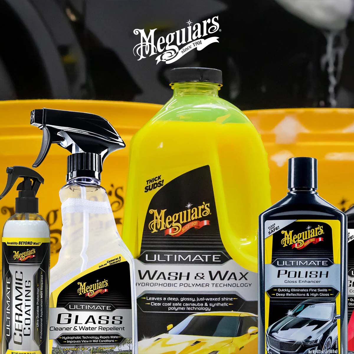Prodotti Meguiar’s per la cura dell’auto: lavaggio, vetri e lucidatura