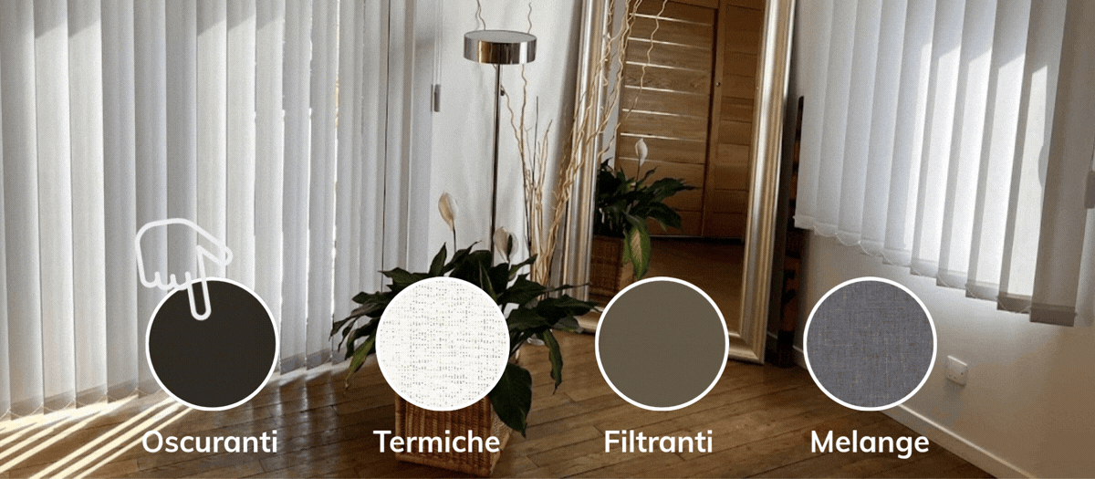 Tessuti per tende a lamelle verticali