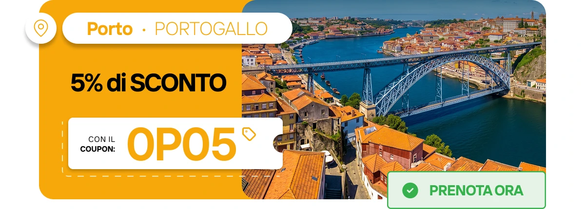 Porto - Portogallo: 5% di sconto con il coupon: OPO5.