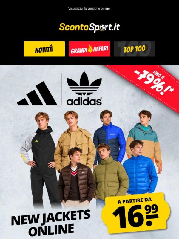 Nuove giacche adidas online a partire da 16,99 €! 🔥