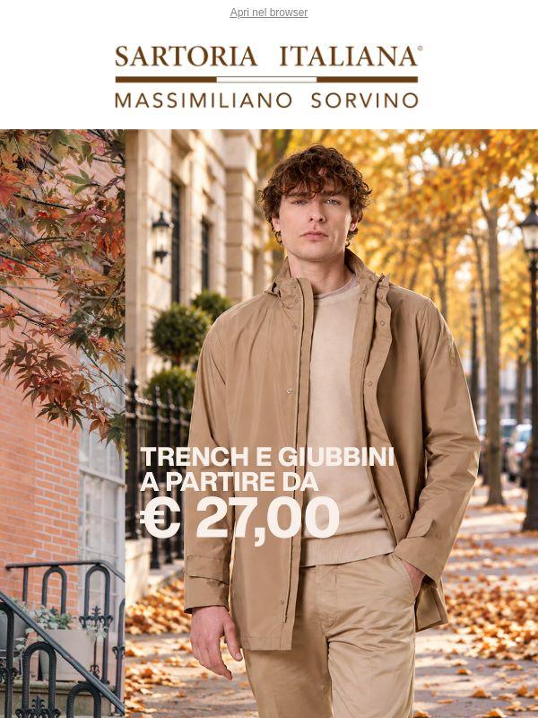 Trench e Giubbotti a partire da soli € 27. Scoprili tutti