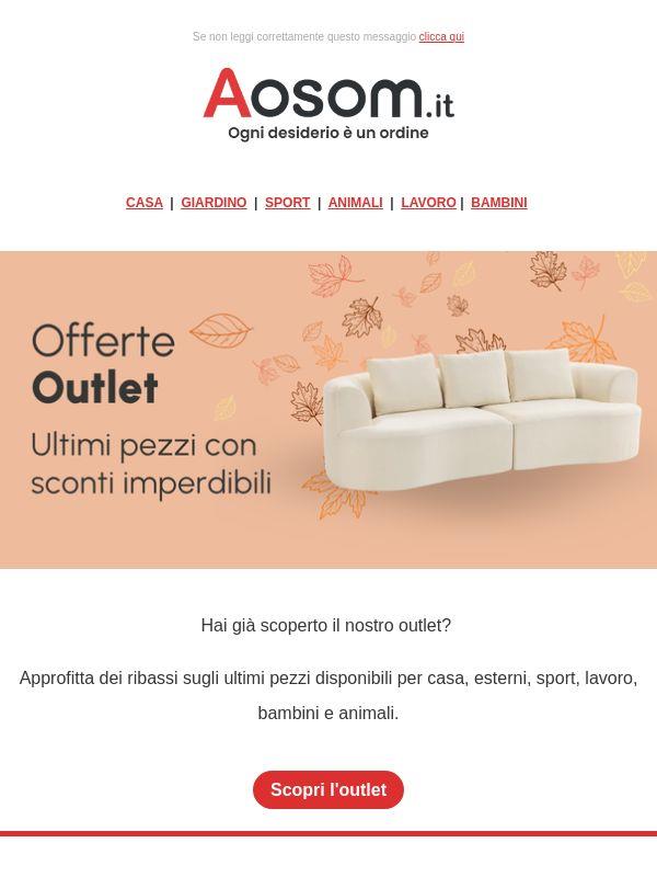 Sconti outlet tutti da scoprire