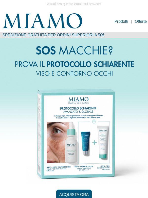 Macchie cutanee? 👉🏼 Prova il Protocollo Miamo + 2 Special Size in OMAGGIO!