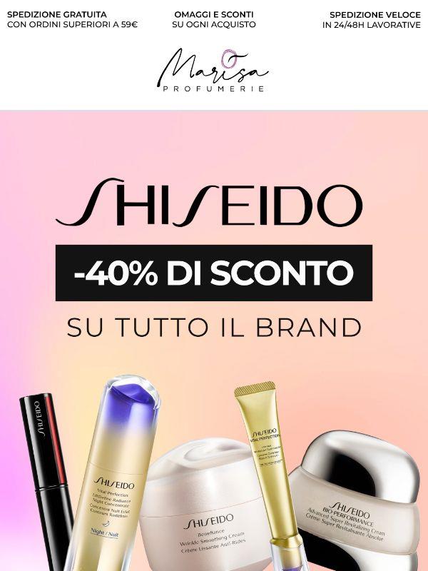Shiseido ✨ -40% su tutto il brand 💛
