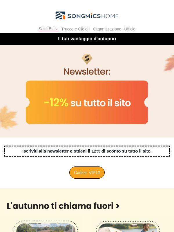 Iscritti: -12% su tutto il sito