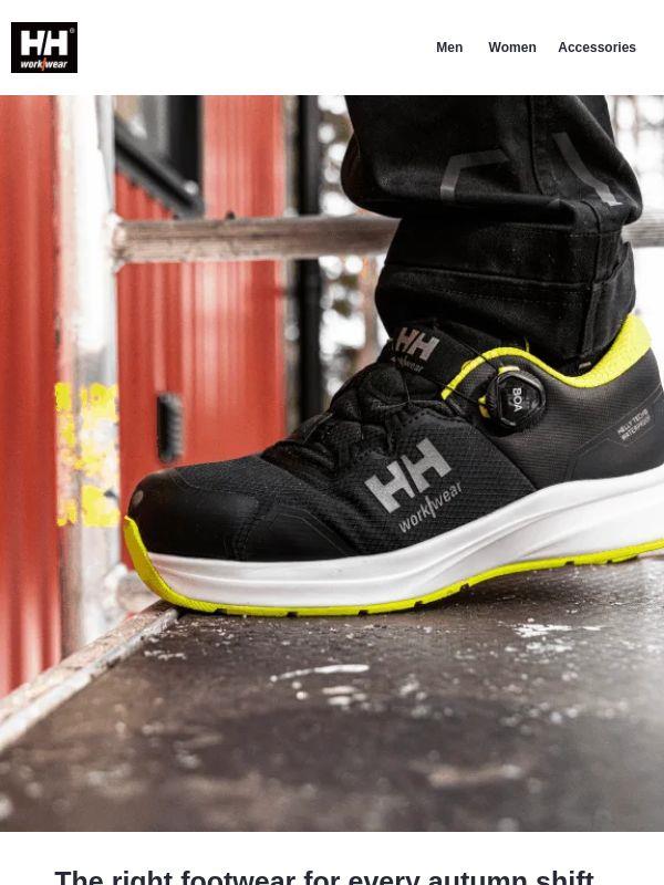 Safety footwear for wet and dry ground this autumn