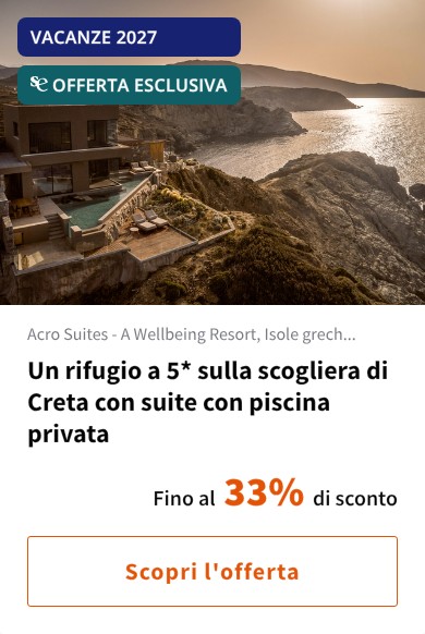 Un rifugio a 5* sulla scogliera di Creta con suite con piscina privata