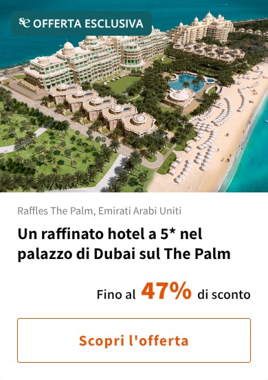 Un raffinato hotel a 5* nel palazzo di Dubai sul The Palm