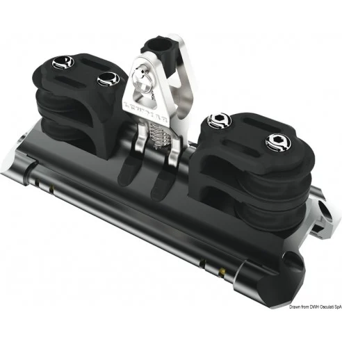 Carrello randa NTR con supporto verticale e pulegge doppie di rinvio - Lewmar