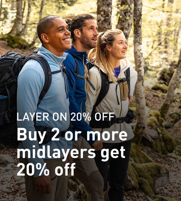 Layer on 20% off - Buy 2 or more midlayers get 20% off