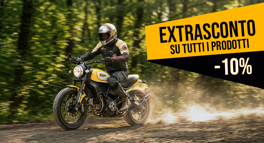 OutletMoto.eu - Last minute: extra sconto 10% su tutti i prodotti, codice 26OCT, fino al 19 ottobre