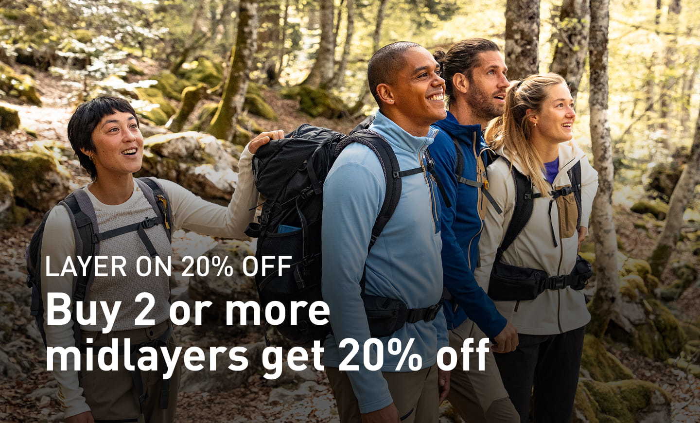 Layer on 20% off - Buy 2 or more midlayers get 20% off