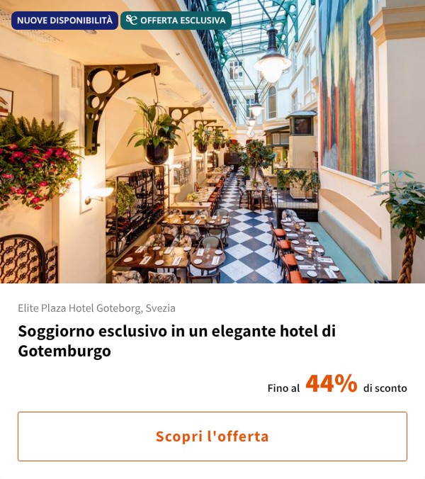 Soggiorno esclusivo in un elegante hotel di Gotemburgo