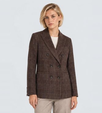Giacca doppiopetto americana marrone