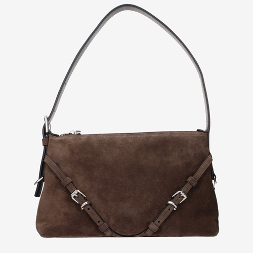 Givenchy Shoulder Bags Women Suede Brown/Ebony
