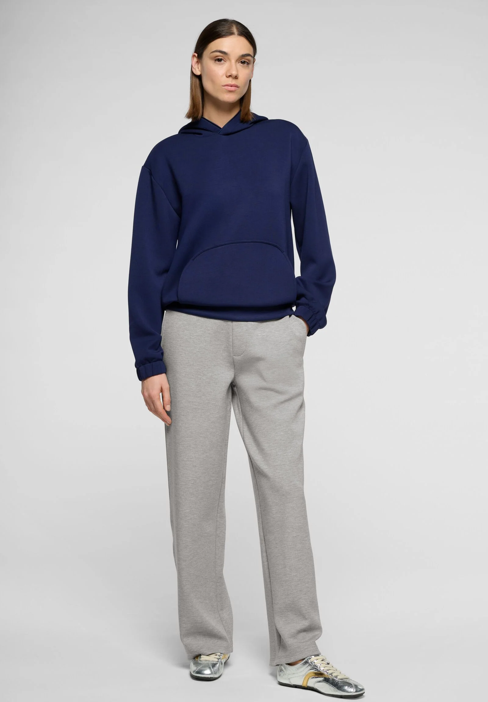 Image of Pantaloni in morbido Tessuto Tecnico Boarding Pass - Grigio Melange
