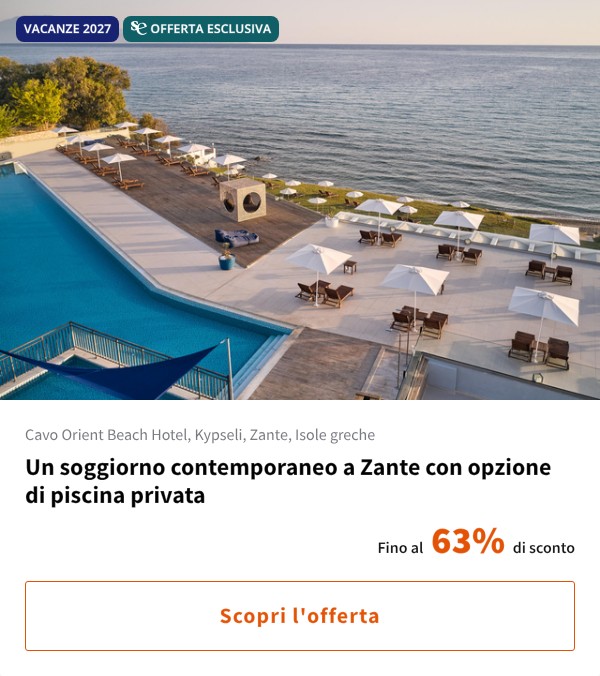 Un soggiorno contemporaneo a Zante con opzione di piscina privata