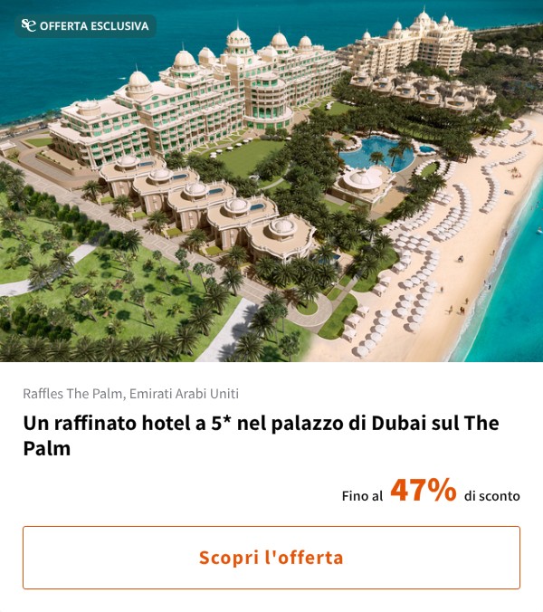Un raffinato hotel a 5* nel palazzo di Dubai sul The Palm