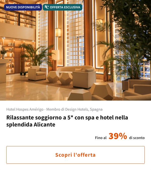 Rilassante soggiorno a 5* con spa e hotel nella splendida Alicante
