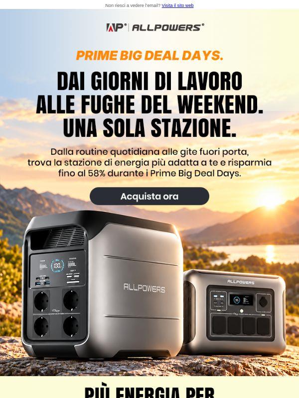 Prime Big Deal Days: fino al 58% di sconto.