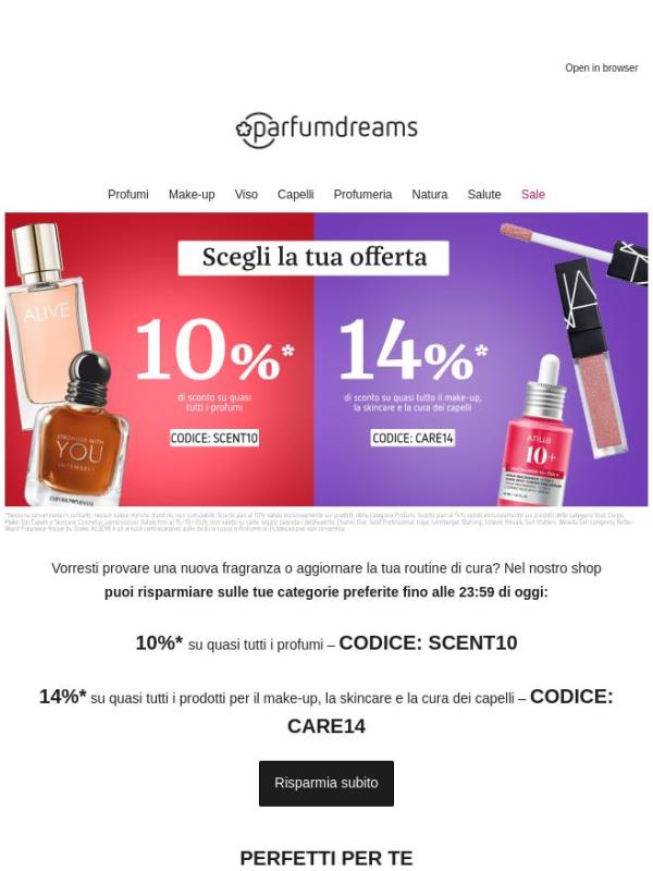 Approfittane subito: fino al 14%* di sconto 😍