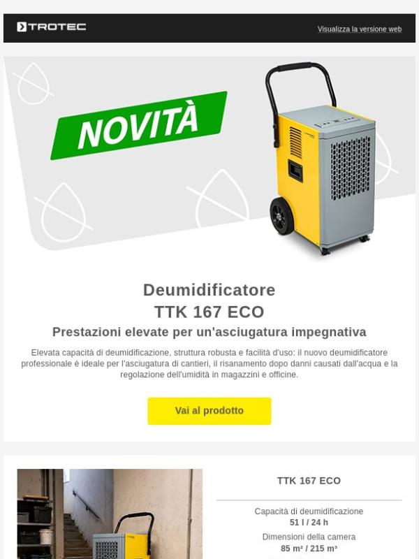 🔔 Novità: deumidificatore TTK 167 ECO