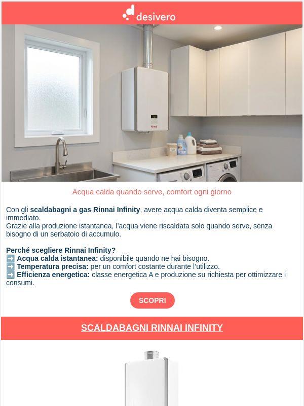 Scaldabagni Rinnai Infinity: acqua calda, quando serve