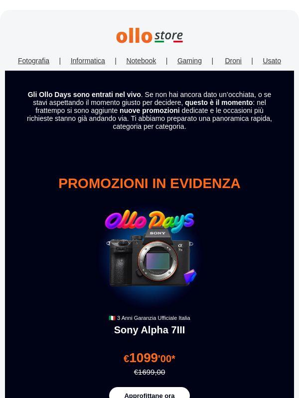 🔥 Ollo Days: hai già scoperto le promozioni giuste per te?