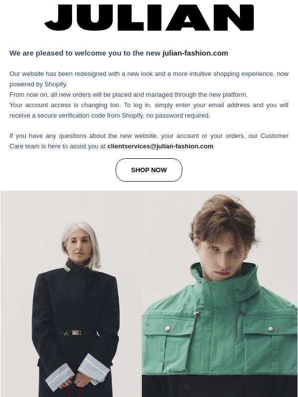 Welcome to the new Julian Fashion