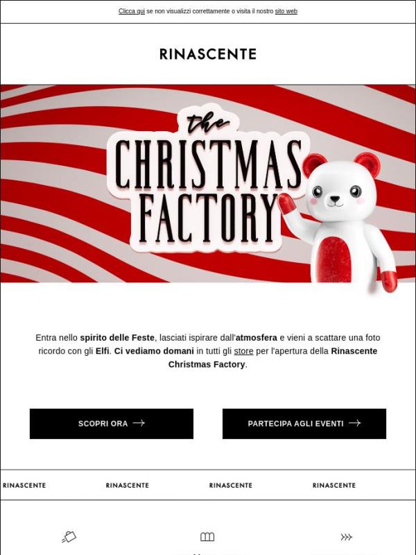 Da domani riapre la Christmas Factory