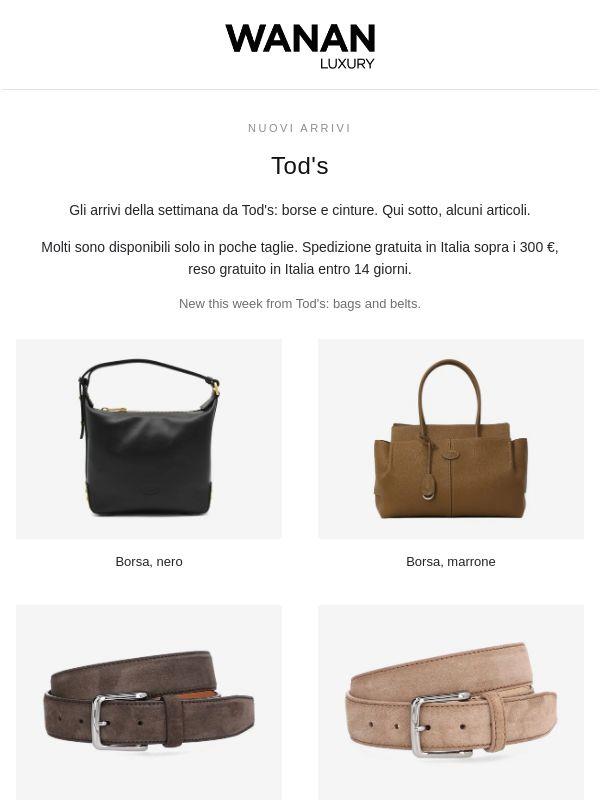 Nuovi arrivi della settimana: Tod's