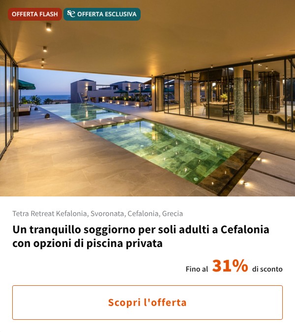 Un tranquillo soggiorno per soli adulti a Cefalonia con opzioni di piscina privata