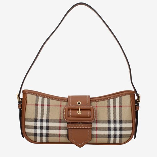 Burberry Borse a Spalla Donna Tessuto Beige/Marrone