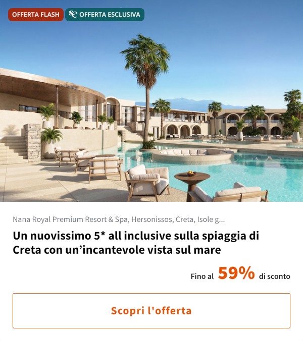Un nuovissimo 5* all inclusive sulla spiaggia di Creta con un%27incantevole vista sul mare