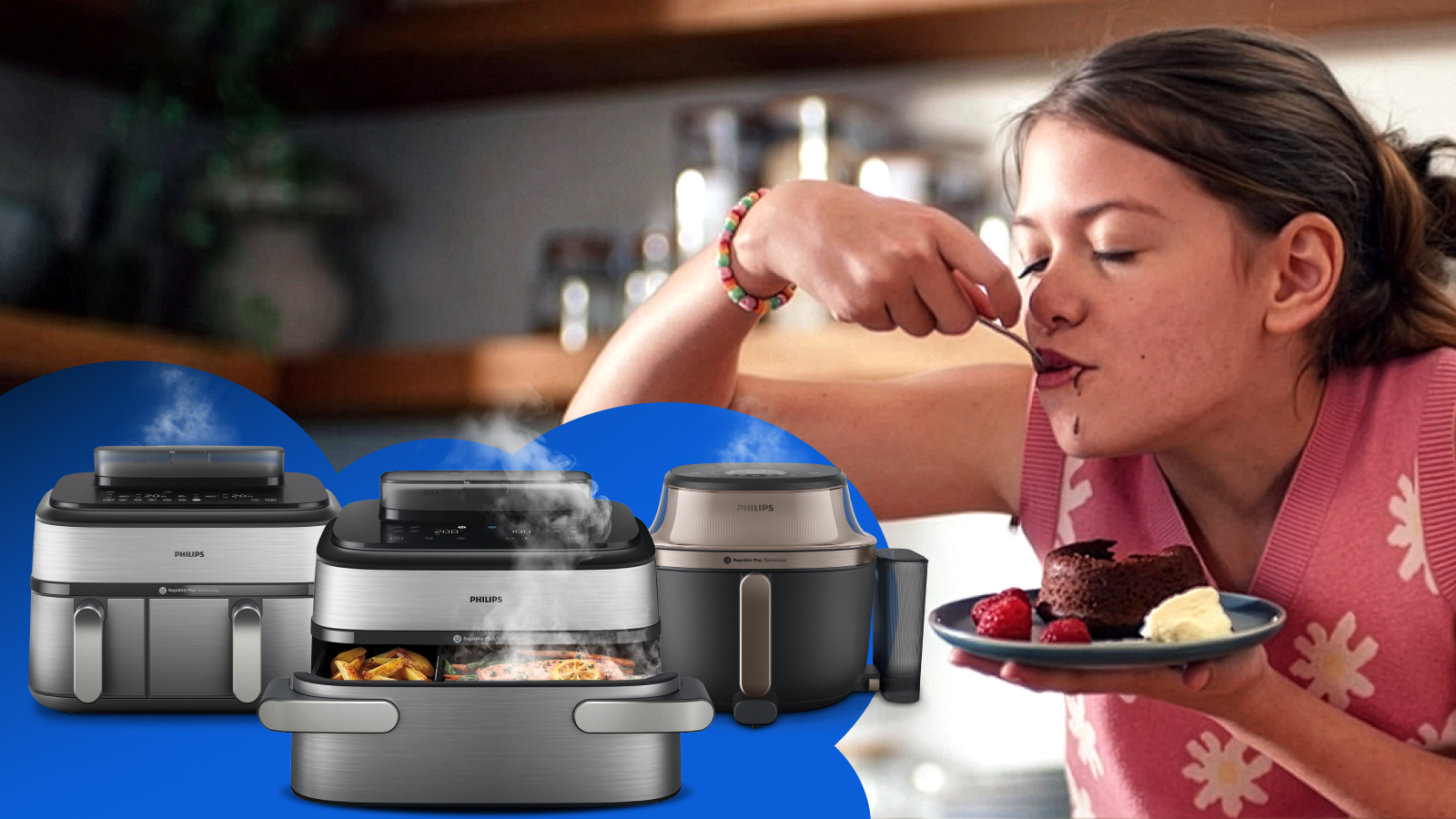 Entra nella nuova era delle friggitrici ad aria! Croccante fuori, succoso dentro e cucina ciò che gli altri non possono con Steamfry. Scopri la nostra gamma di Airfryer con vapore. Cestello singolo, doppio o maxi? C'è qualcosa per tutti. Acquista ora
