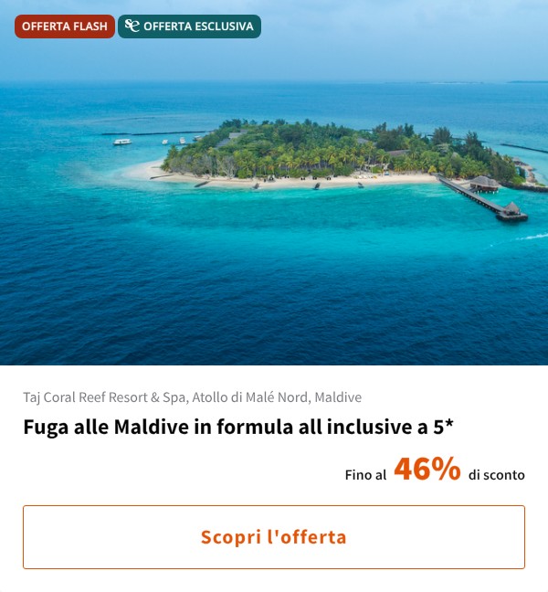 Fuga alle Maldive in formula all inclusive a 5*