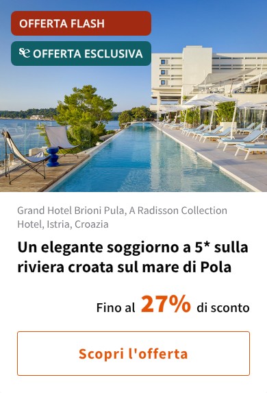 Un elegante soggiorno a 5* sulla riviera croata sul mare di Pola