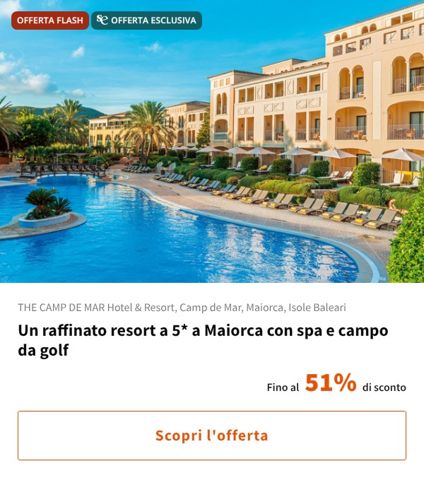 Un raffinato resort a 5* a Maiorca con spa e campo da golf