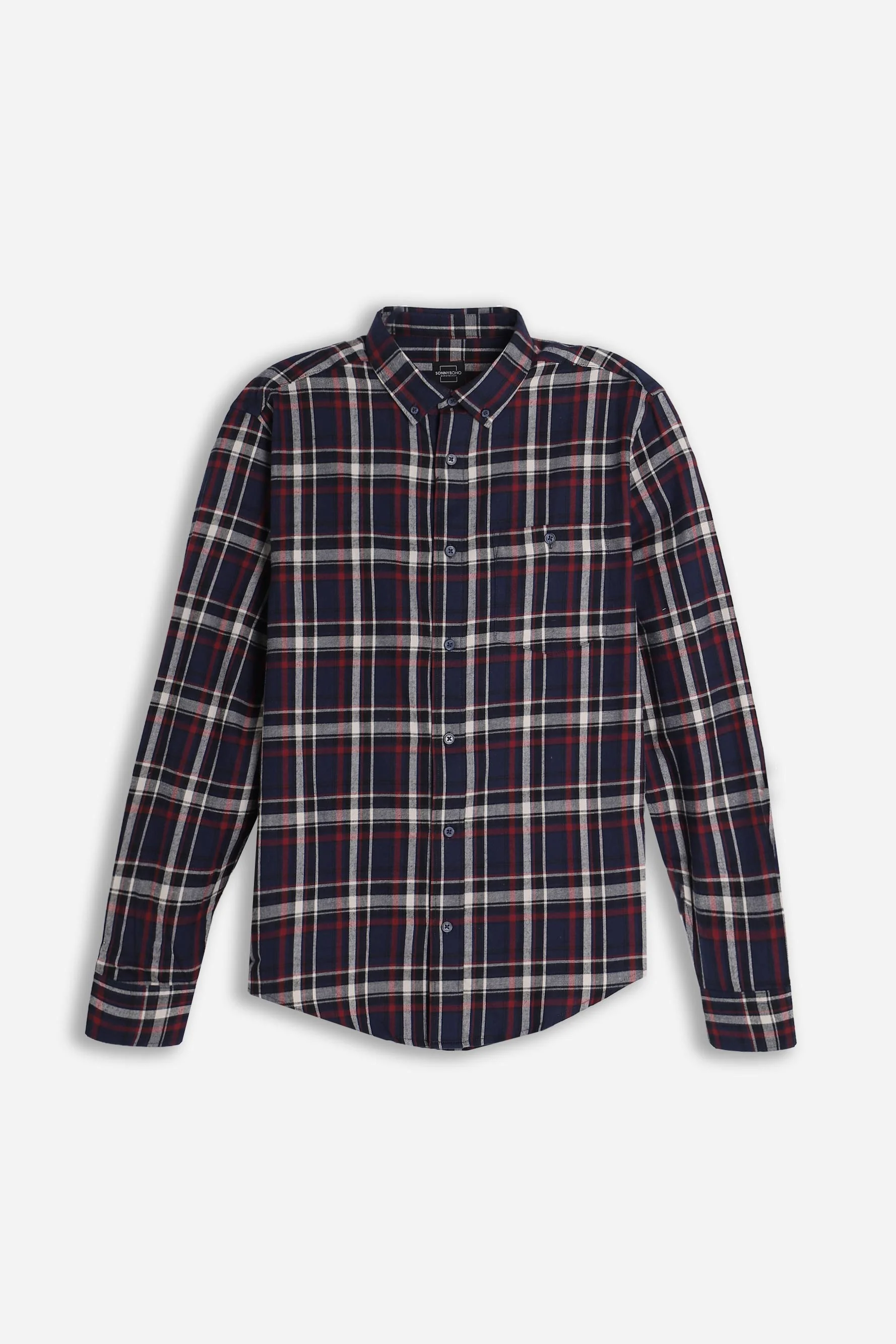 Image of CAMICIA A QUADRI FLANELLA F BLU