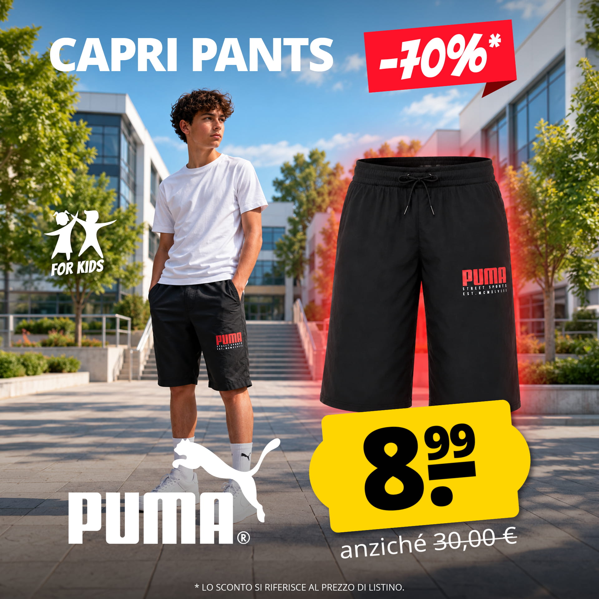puma capri bambini pantalone