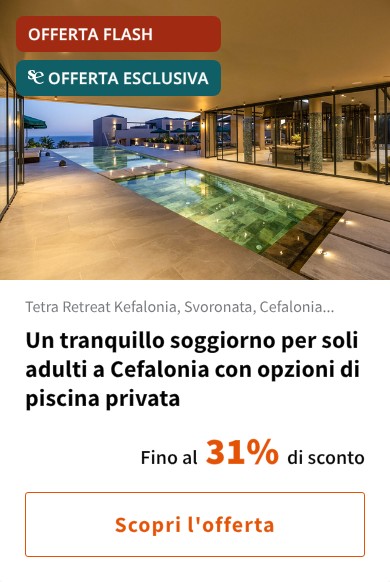 Un tranquillo soggiorno per soli adulti a Cefalonia con opzioni di piscina privata