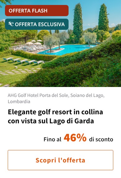 Elegante golf resort in collina con vista sul Lago di Garda