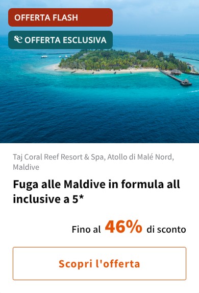 Fuga alle Maldive in formula all inclusive a 5*