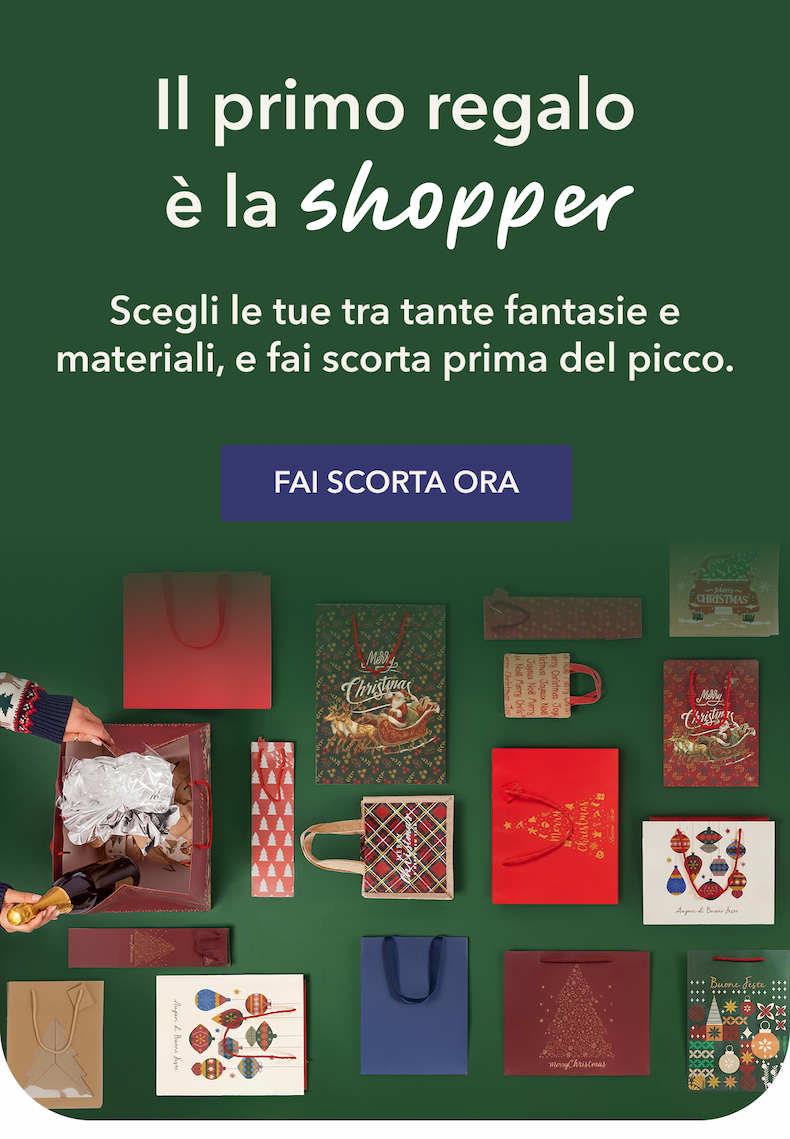 Fai scorta di shopper natalizie